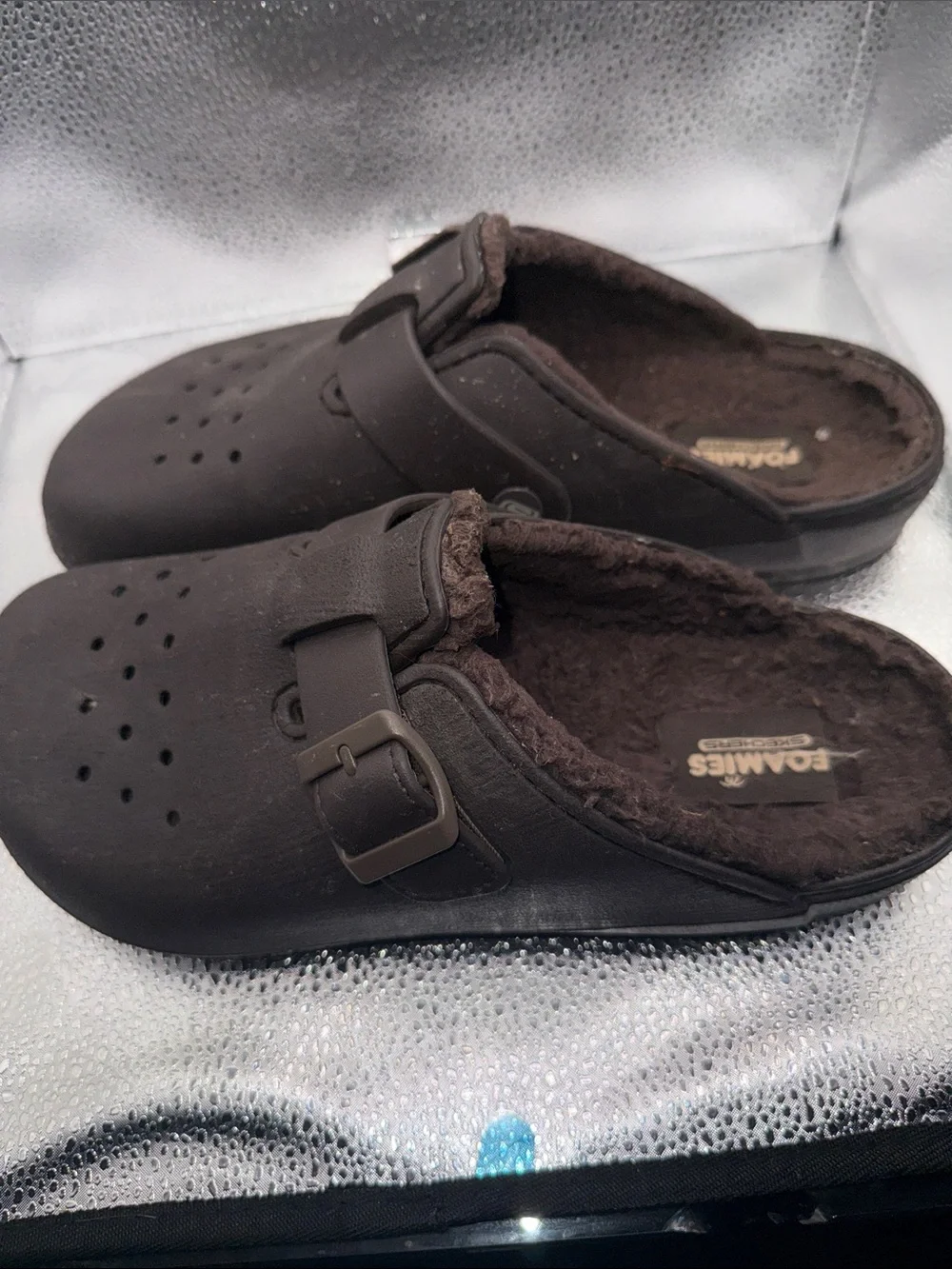 Men’s Brown Slip-On Clog with Buckle